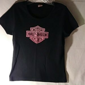Harley Davidson Jr. T Shirt. L Black.